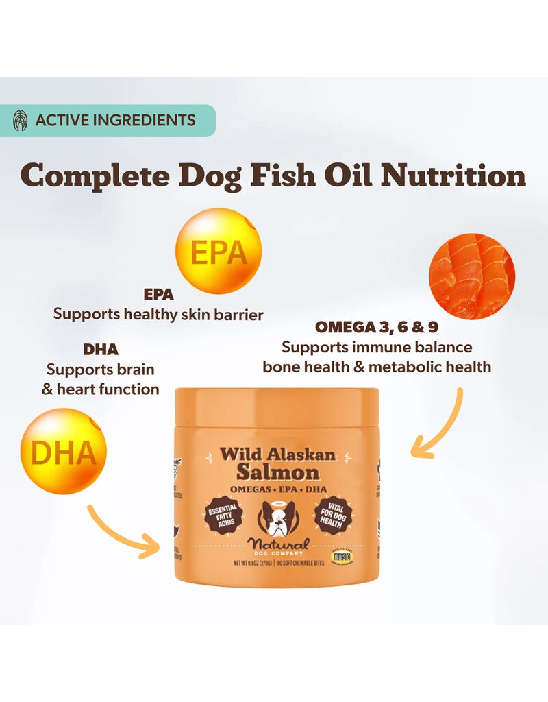 Natural Dog Company Natural Dog Company Supplements | Salmon Oil Chews 90 Ct