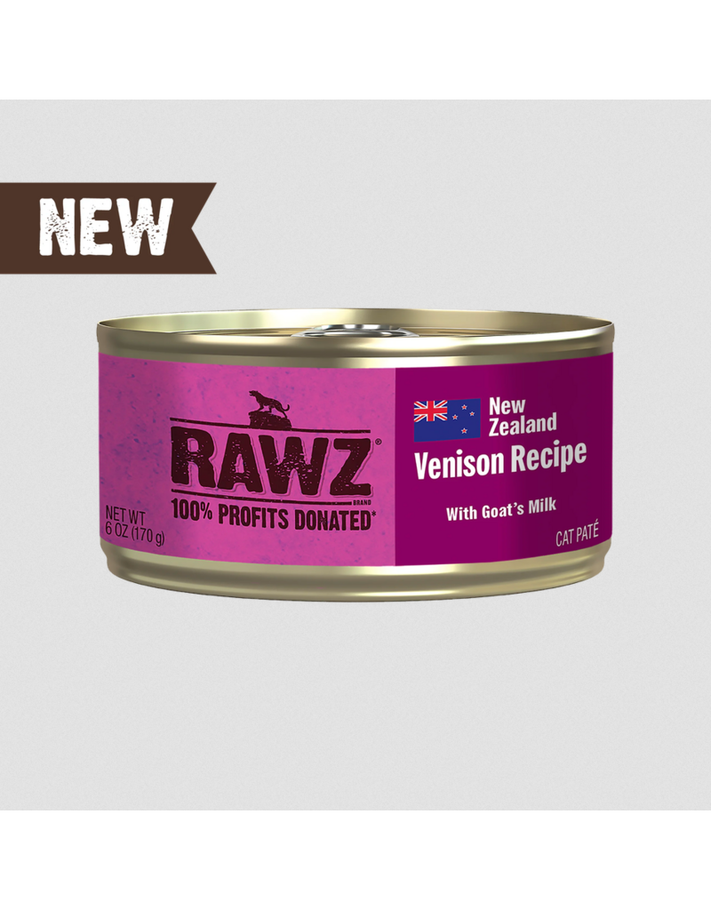 RAWZ RAWZ Canned Cat Food | Venison with Goat Milk Pate 6 oz CASE/24