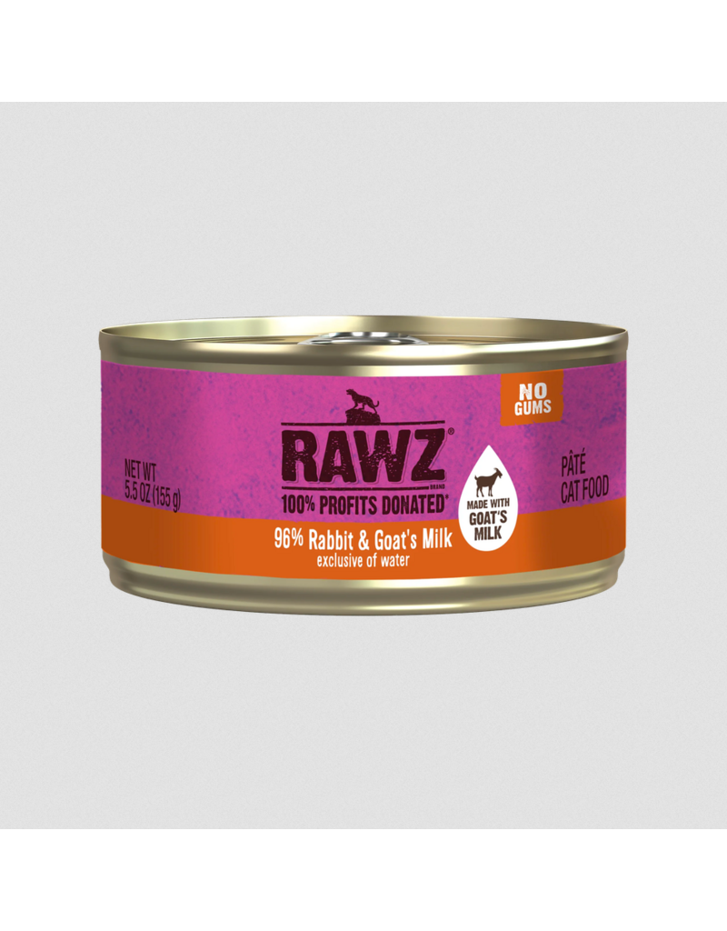 RAWZ RAWZ Canned Cat Food | Rabbit & Goat Milk Pate 5.5 oz CASE/24
