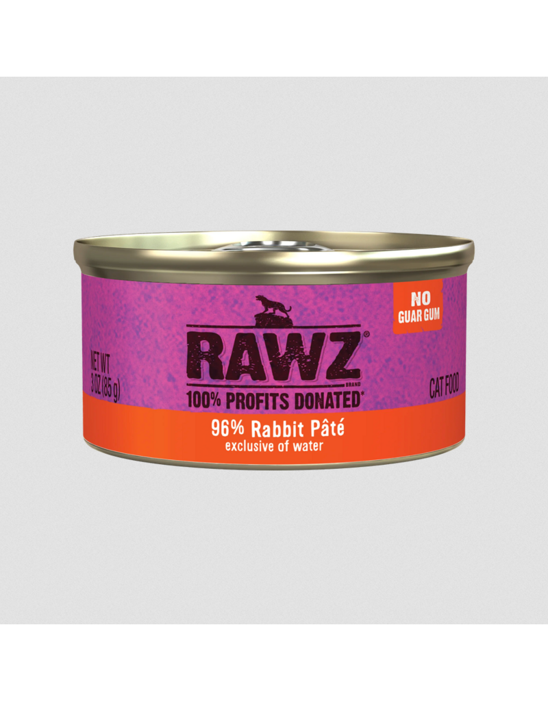 RAWZ RAWZ Canned Cat Food | Rabbit Pate 3 oz CASE/18