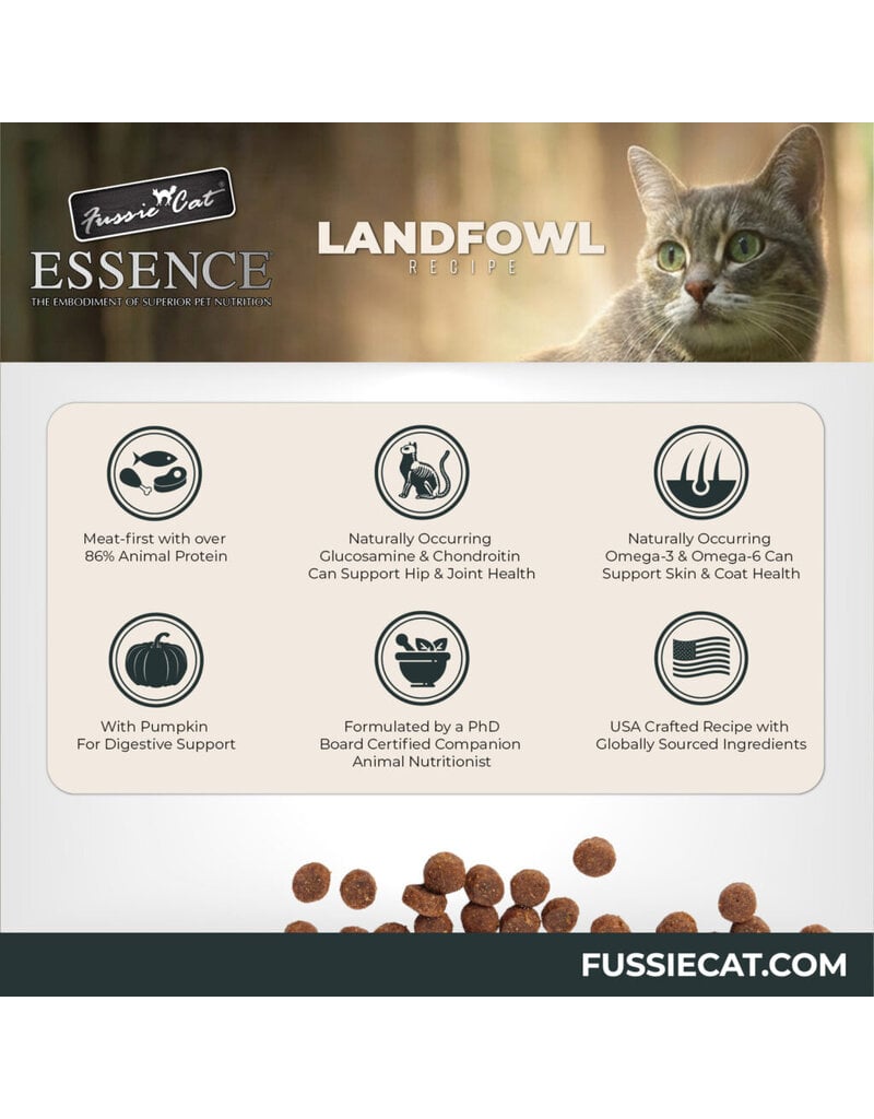 Fussie Cat Fussie Cat Essence Cat Kibble | Landfowl Recipe 9 lb