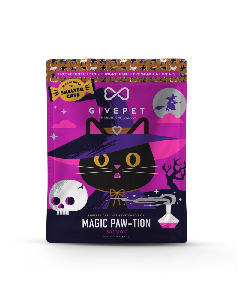 GivePet, LLC GivePet Halloween Cat Treats | Magic Paw-tion Salmon 1.25 oz