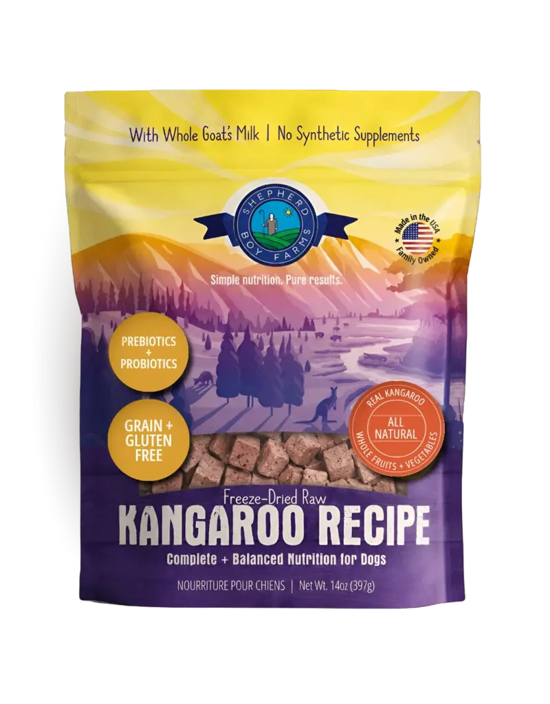 Shepherd Boy Farms Shepherd Boy Farms Food for Dogs | Freeze Dried Kangaroo 14 oz
