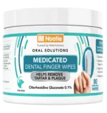 Nootie Nootie Dog Dental | Medicted Dental Finger Wipes for Dogs 80 ct