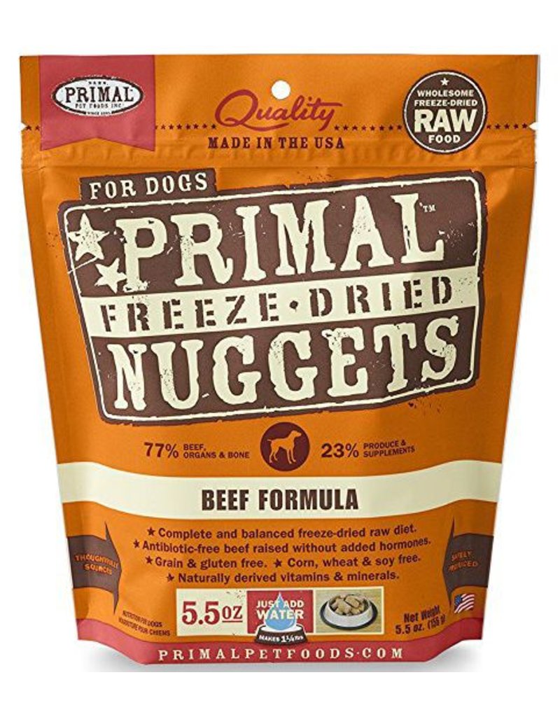 Primal Pet Foods Primal Freeze Dried Dog Nuggets Beef 5.5 oz
