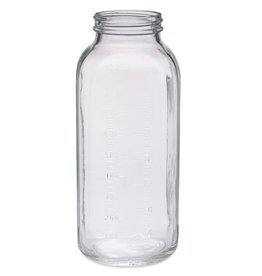 Freund Container Glass Bottle, Clear 32 oz. Square