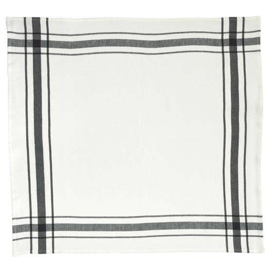 Libeco Belgian Linens Camaret Tea Towel, 27" x 27" - Black