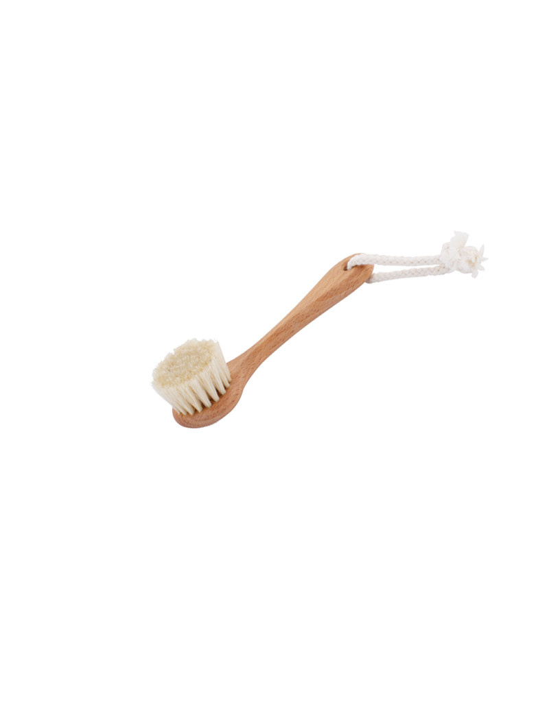 Burstenhaus Redecker Face Brush with Cotton Handle, Light Bristle / Goat Hair