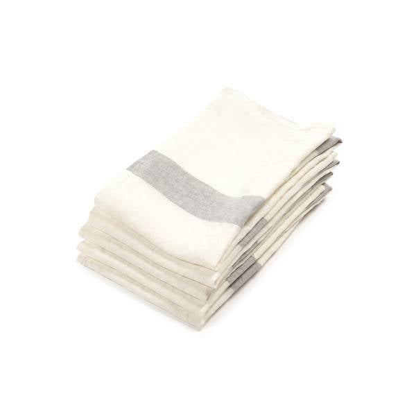 Libeco Belgian Linens Porticcio Tea Towel, 27" x 27" - Grey