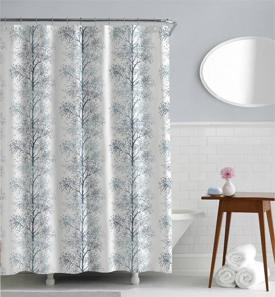 Lauren Taylor Trees Shower Curtain Ast 70x72 Mp12 Oxford