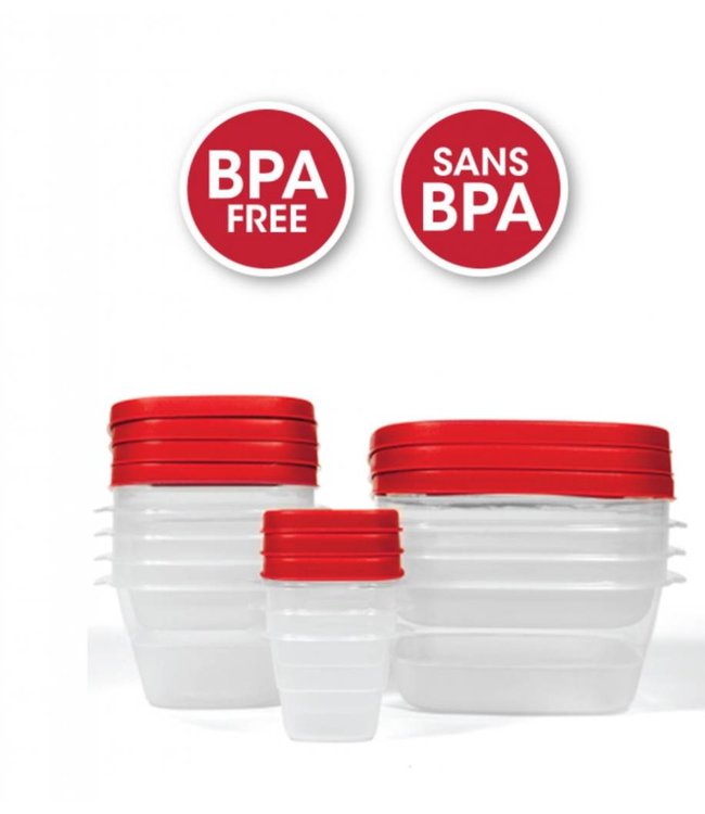 A LA CUISINE 20PC BPA FREE PLASTIC RE-USABLE FOOD CONTAINERS (MP12)