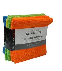 8pk MICROFIBER CLEANING CLOTH MULTI 13X13"