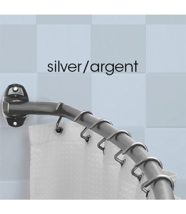 LAUREN TAYLOR *FYNE CURVED SHOWER CURTAIN ROD 60X72" (MP6)