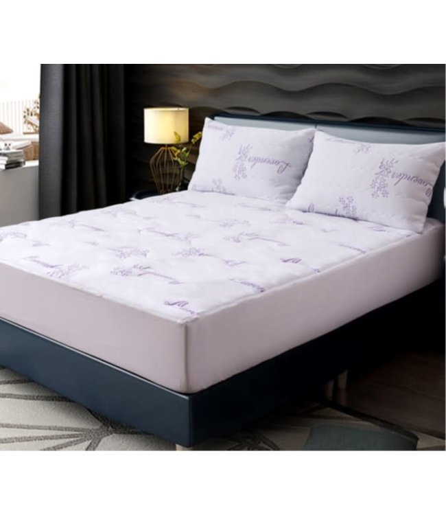 W HOME LAVENDER SCENTED WATERPROOF MATTRESS PROTECTOR WHITE (MP6)