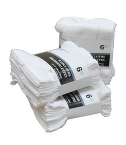 WHITE TOWELS 5pk FACE CLOTH (MP48)
