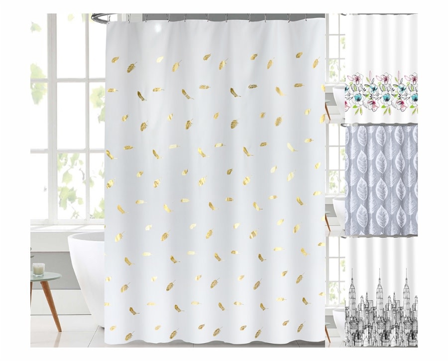 BLOSSOM ASSORTED PRINTED SHOWER CURTAIN (MP12) - Oxford Mills Home ...