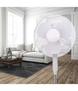 STUDIO 707 16" PEDESTAL FLOOR FAN WHITE