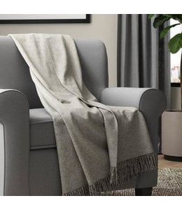 LAYLA ACRYLIC KNIT FRINGED THROW 50X60" (MP6)