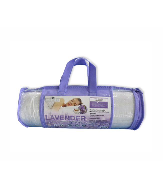MAISON BLANCHE CHOPPED MEMORY FOAM PILLOW w/ LAVENDER COVER