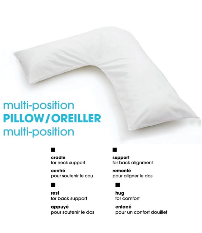 STUDIO 707 SUPPORT U MULTI POSITION PILLOW WHITE 28X36" (MP8)