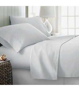 LAUREN TAYLOR 600TC SOLID COTTON SHEET SET