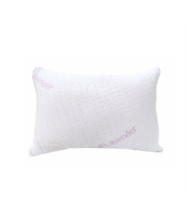 MAISON BLANCHE CHOPPED MEMORY FOAM PILLOW w/ LAVENDER COVER