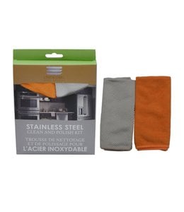 2pk STAINLESS STEEL CLEAN AND POLISH KIT AST 12X14" (MP24)