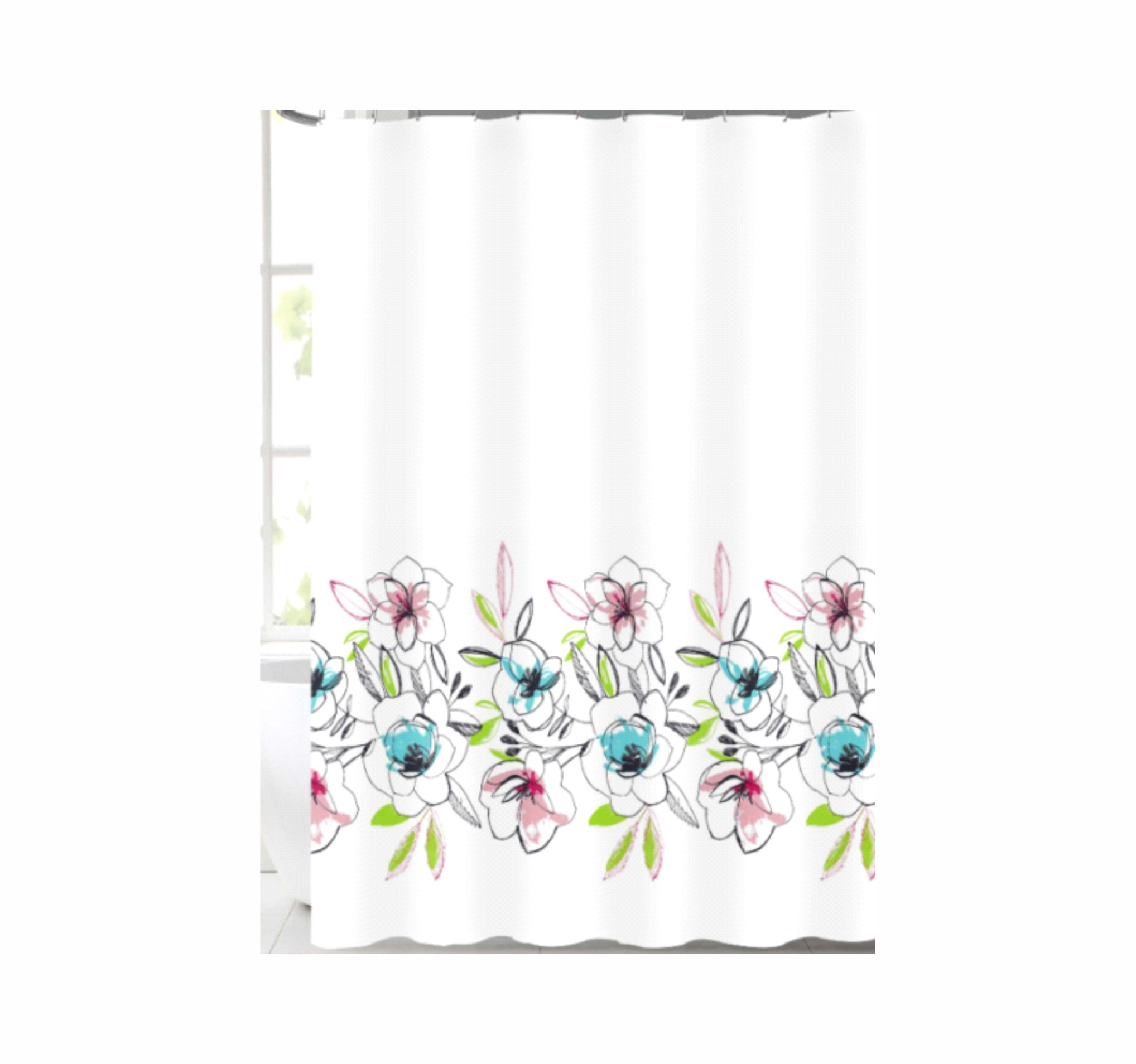 BLOSSOM ASSORTED PRINTED SHOWER CURTAIN (MP12) Oxford Mills Home