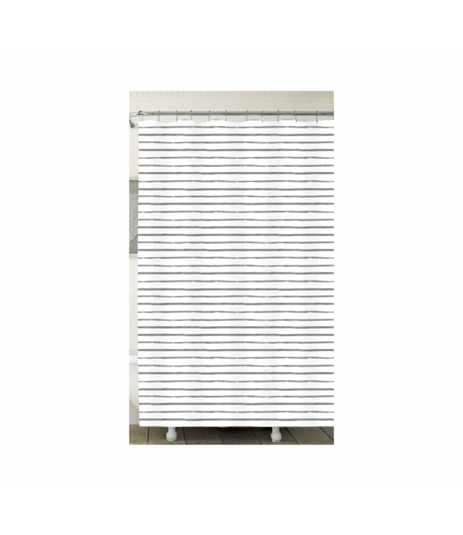 LAUREN TAYLOR LISE STRIPE SHOWER CURTAIN 70X72" (MP12) AST