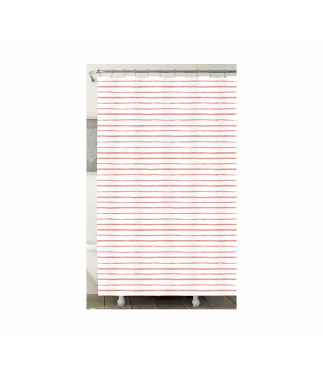 LAUREN TAYLOR LISE STRIPE SHOWER CURTAIN 70X72" (MP12) AST