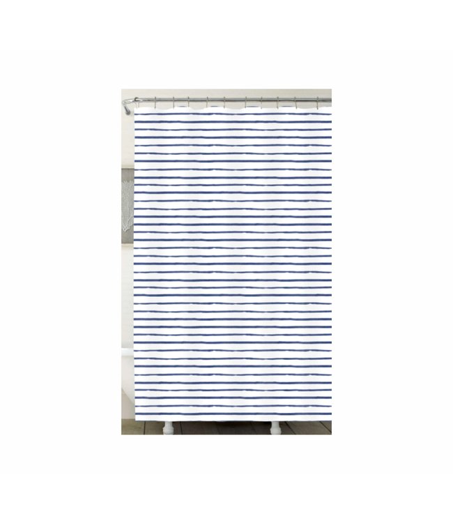 LAUREN TAYLOR LISE STRIPE SHOWER CURTAIN 70X72" (MP12) AST
