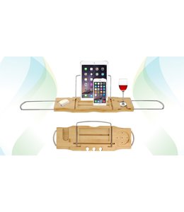 TRANQUILITY BAMBOO BATH CADDY 7X19-33.5"