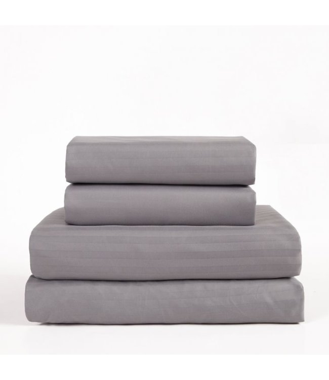 LAUREN TAYLOR BACK TO BASICS DOBBY MICROFIBER SHEET SET (MP8)