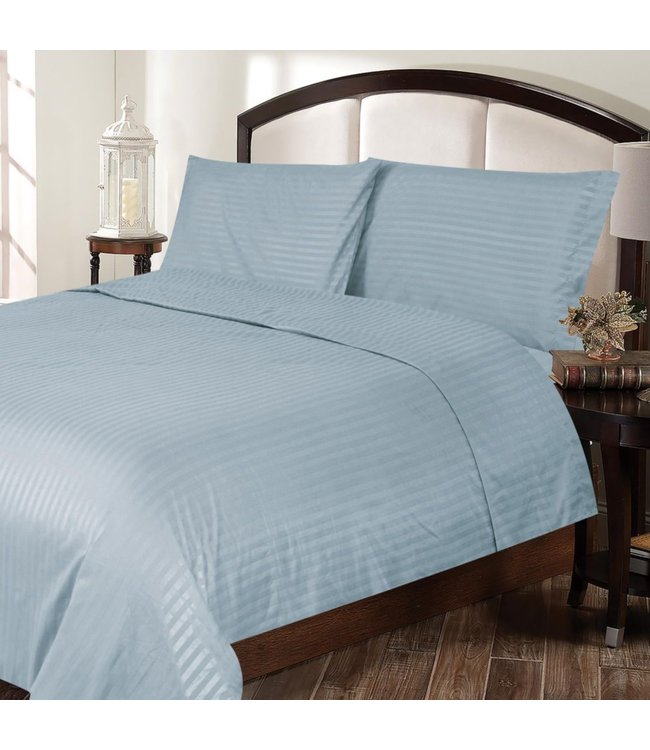 LAUREN TAYLOR BACK TO BASICS DOBBY MICROFIBER SHEET SET (MP8)