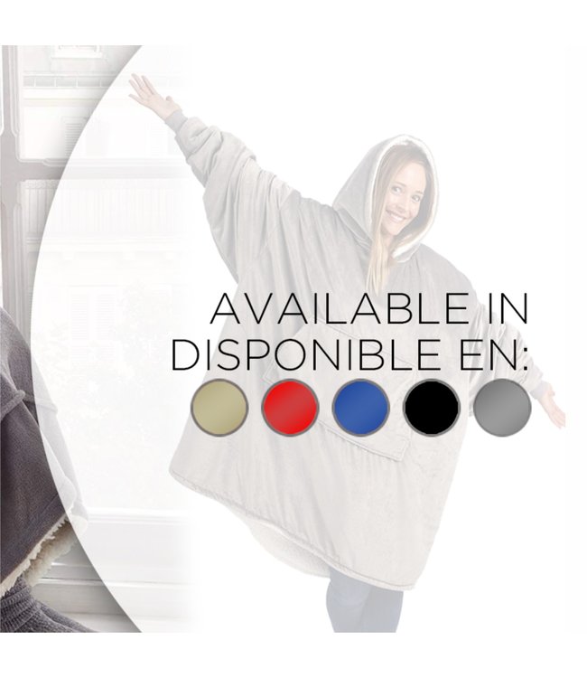 RUSTIC CABIN COZY VELOUR HOODED BLANKET w/SHERPA LINING 40"