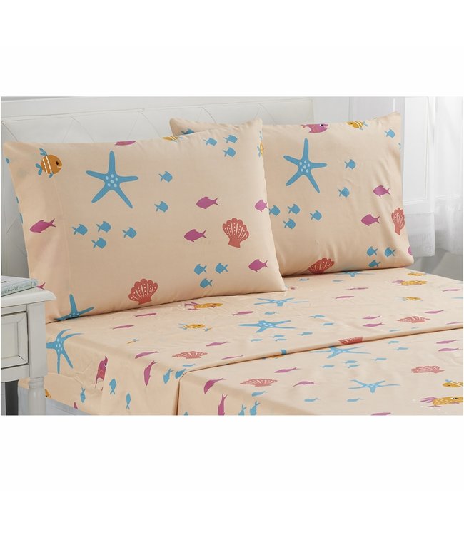 CORALIA MICROFIBER SHEET SET (MP4) TURQUOISE