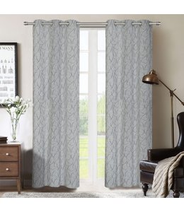 LAUREN TAYLOR 2pk MARSEILLE JACQUARD GROMMET WINDOW PANEL