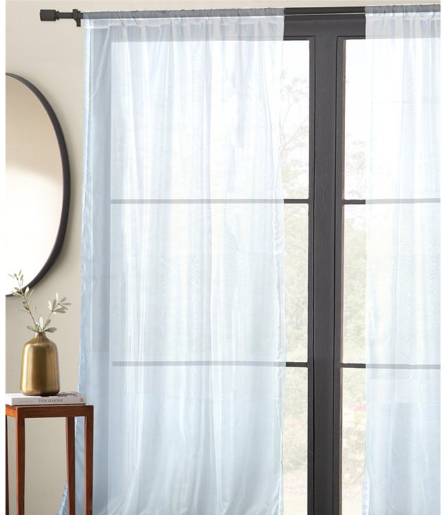 LAUREN TAYLOR 2pk BASIC ELEGANCE POLE TOP WINDOW PANELS