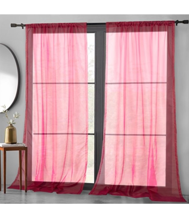 LAUREN TAYLOR 2pk BASIC ELEGANCE POLE TOP WINDOW PANELS