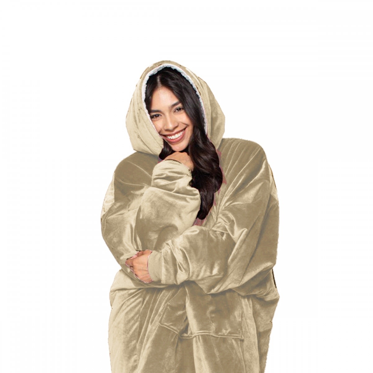 COZY VELOUR HOODED BLANKET w/SHERPA LINING 40 - Oxford Mills Home Fashion  Factory Outlet and Beddington's Bed & Bath