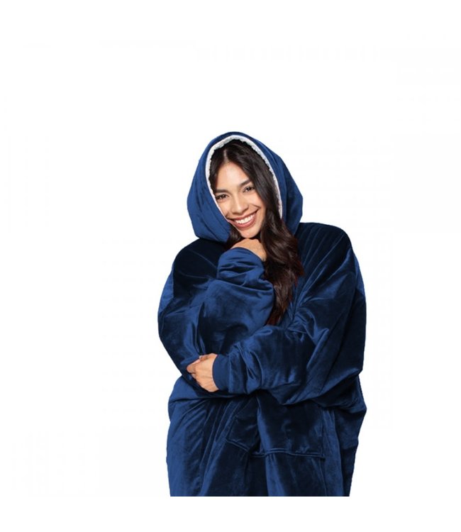 RUSTIC CABIN COZY VELOUR HOODED BLANKET w/SHERPA LINING 40"