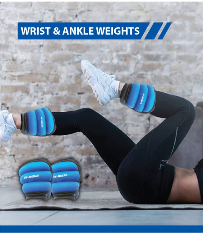 PAIR OF FOOT SAND BAG BLUE/BLACK Oxford Mills Home Fashion Factory