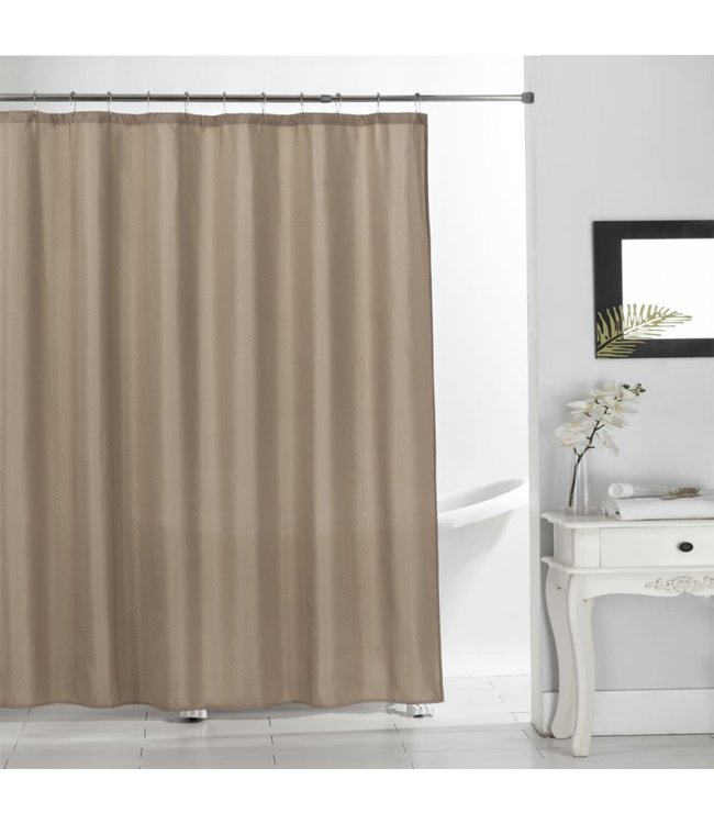 SPA TAYLOR JACQUARD SOLID SHOWER CURTAIN 70X72" AST