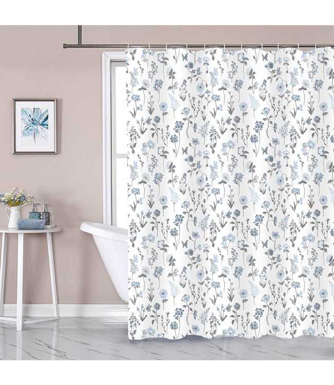 SPA FLORANCE SHOWER CURTAIN BLUE 70X72"