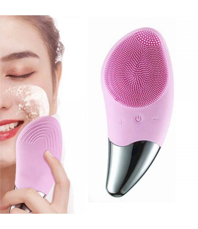 LE SPA SILICONE FACE BRUSH & MASSAGER AST 5.1"X2.2"