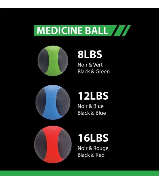 IRONGEAR MEDICINE BALL GREEN & BLACK 8 lbs