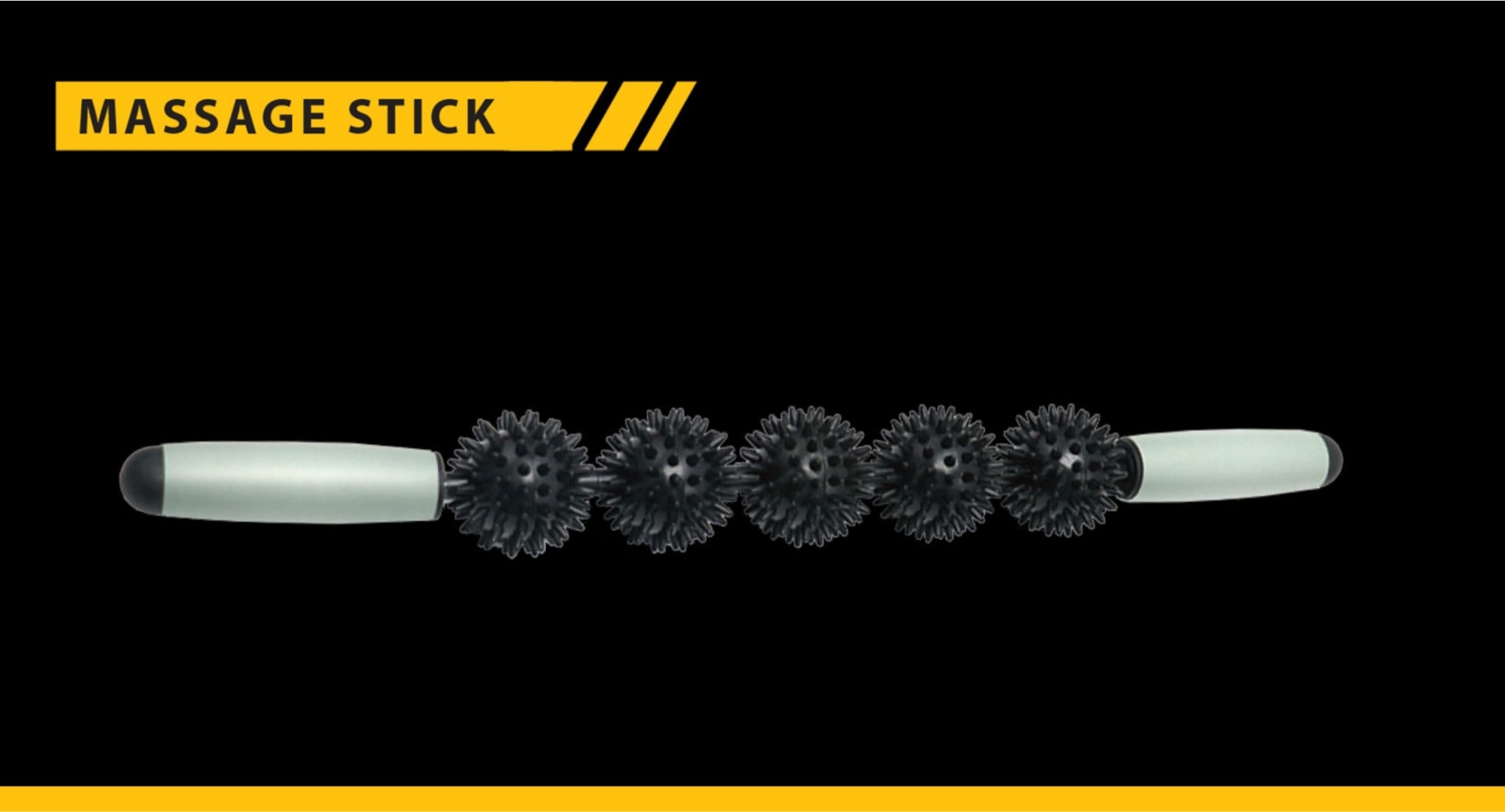 BLACK MASSAGE STICK WITH 5 MASSAGE BALLS Oxford Mills Home Fashion