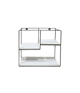 LAUREN TAYLOR METAL FRAME COMMODITY WALL SHELF 16X4X16"