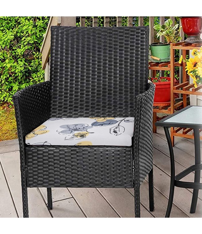 OUTDOOR BLOOM 2pk CHAIR PAD PRINTED 17X17"