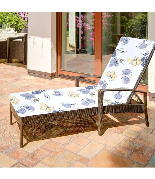 OUTDOOR BLOOM LOUNGE CHAIR PAD PRINTED 72X21"